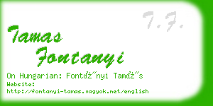 tamas fontanyi business card